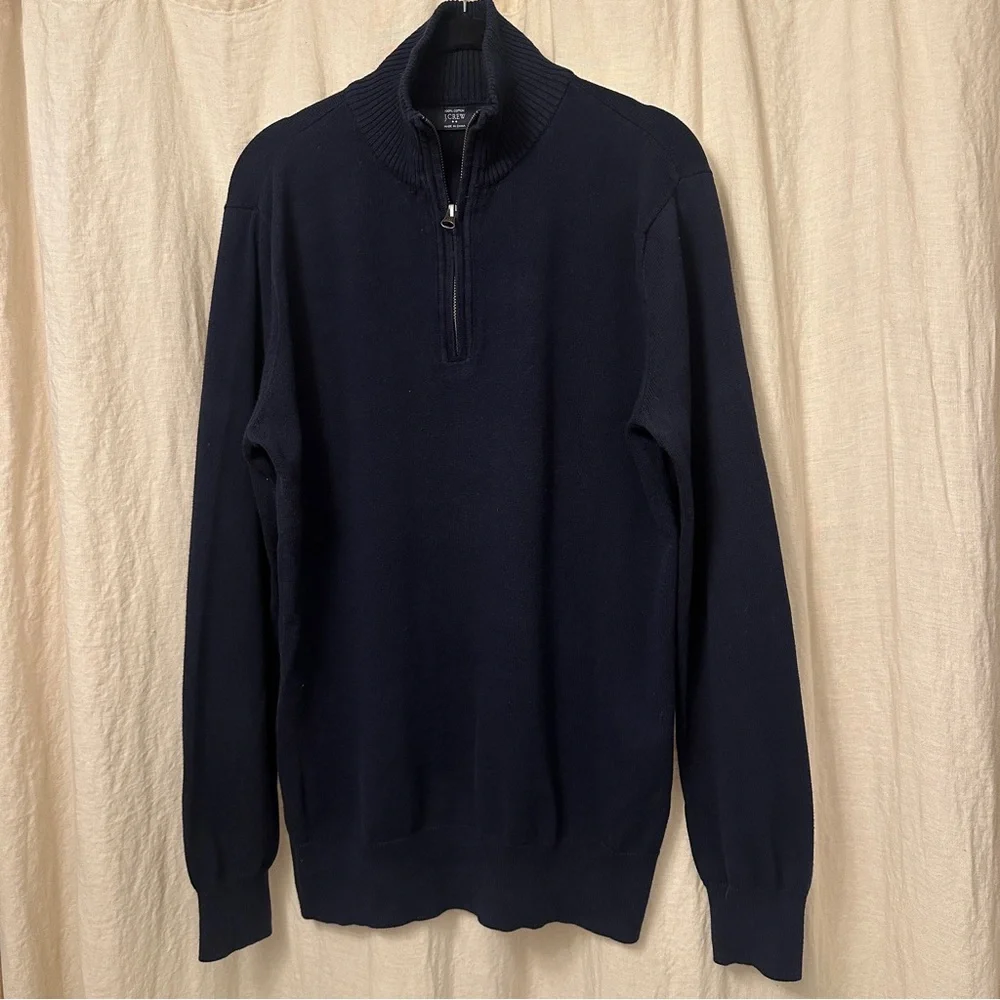 J. Crew Navy Zip Sweater
